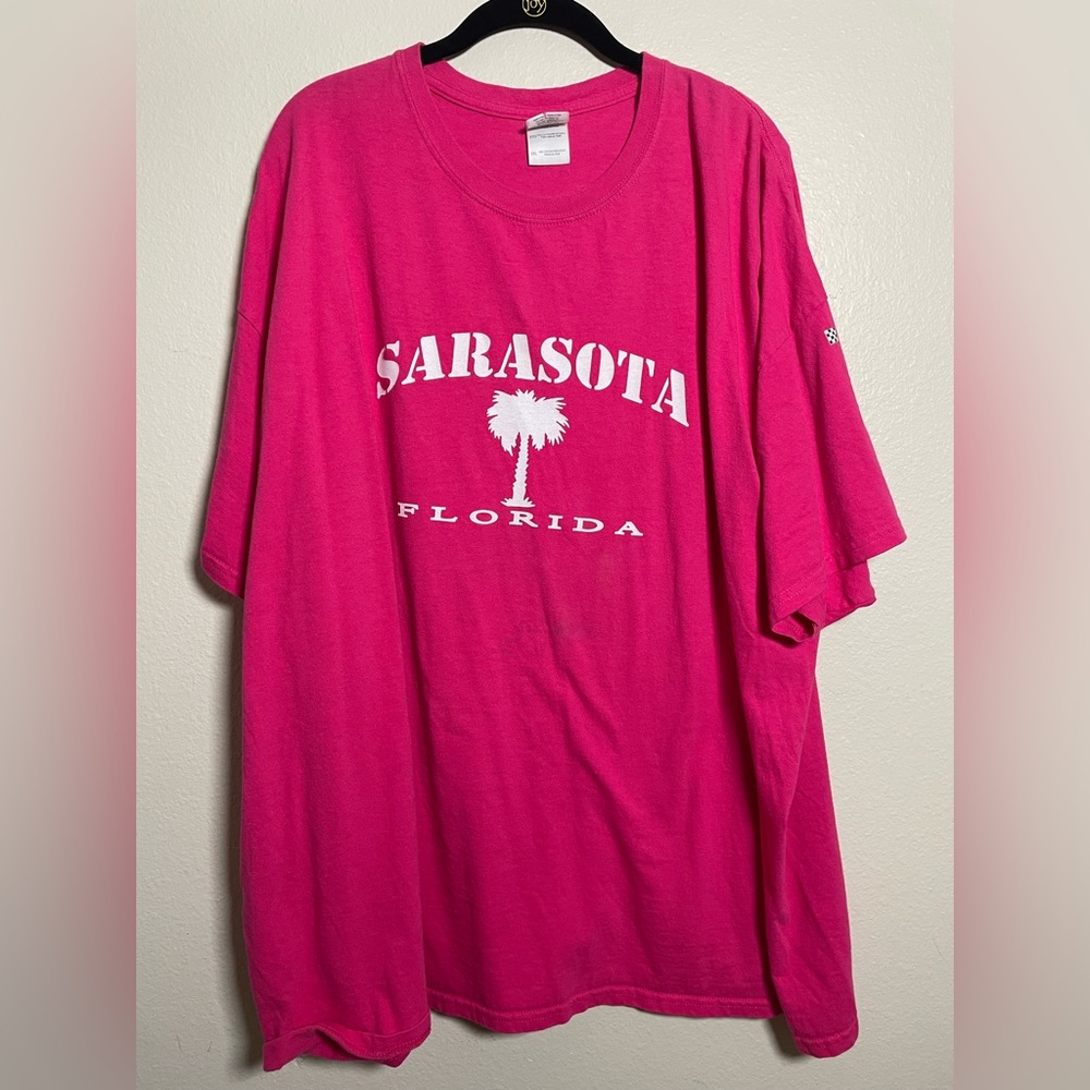 Sarasota Florida T Shirt 3X Souvenir Top Hot Pink like new without tags